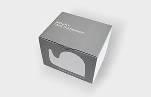 柳宗理 ロータリーテープディスペンサーはボディのメラミン成型からベースの鋳物、梱包まで国内で生産されています