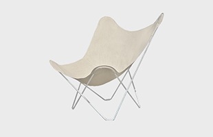 BKF Chair Outdoor Galvanized Frameseat white