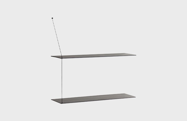 壁付け収納 ウッド ステッジシェルフ WOUD STEDGE SHELF 80cm｜designshop