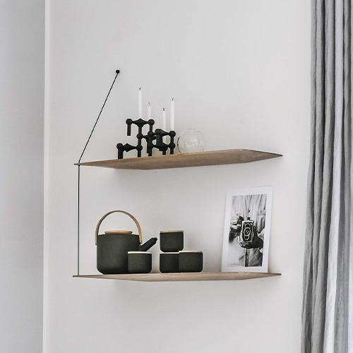 壁付け収納 ウッド ステッジシェルフ WOUD STEDGE SHELF 80cm