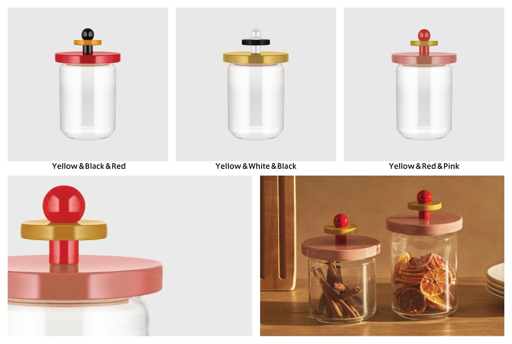 ALESSI  レア　大　ガラスキャニスター　キッチン　収納 ALESSI レア 大 ガラスキャニスター キッチン 収納