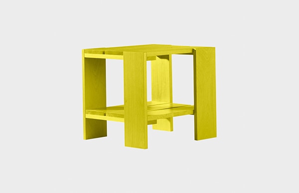 Gerrit Thomas Rietveld リートフェルト クレイトテーブルJr スツール yellow