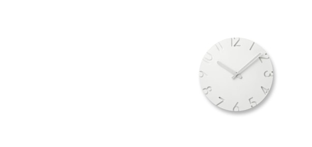 Lemnos 掛時計 CARVED φ240[全3種]  NTL10-04[ レムノスのデザイナーズ ウォールクロック ]
