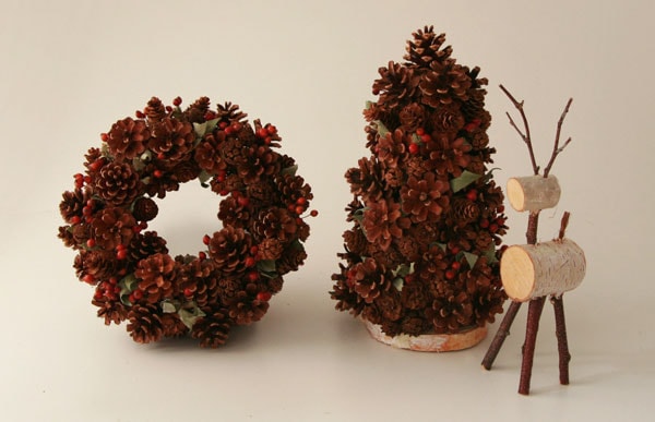 北欧風 木の実 クリスマスリース 大 手作り ハンドメイドの北欧風 木の実 クリスマスリース Designshop