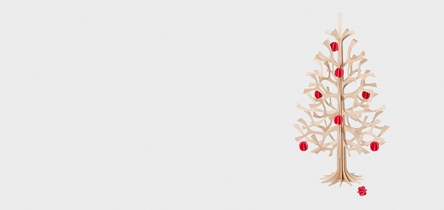 Lovi ロヴィ クリスマスツリーs ナチュラルウッド ミニボール レッド セット Designshop