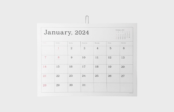 Ando Gallery 葛西薫 壁掛け カレンダー 2023 【罫あり】｜designshop