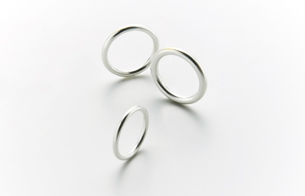 gold wedding ring k18 Round 2.5mm / Round 2mm / Round 3mm 比較画像