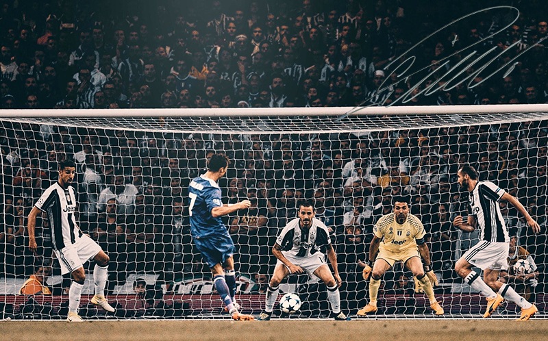 Ronaldo scores against Juventus in 2017 UCL Final