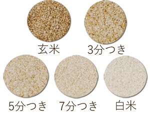 シブヤのお米は精米度合を選べます