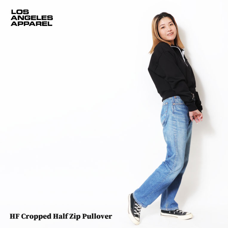 ロサンゼルスアパレル 10oz ハーフジップ スウェット 10.0オンス T⁄C