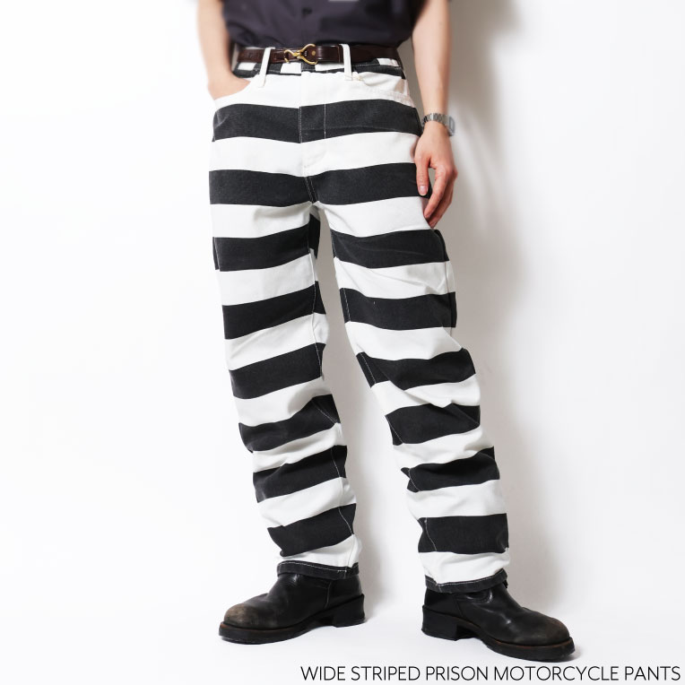 アンディ品 INDIGO SEA / インディゴシー INS261 WIDE STRIPED PRISON MOTORSYCLE
