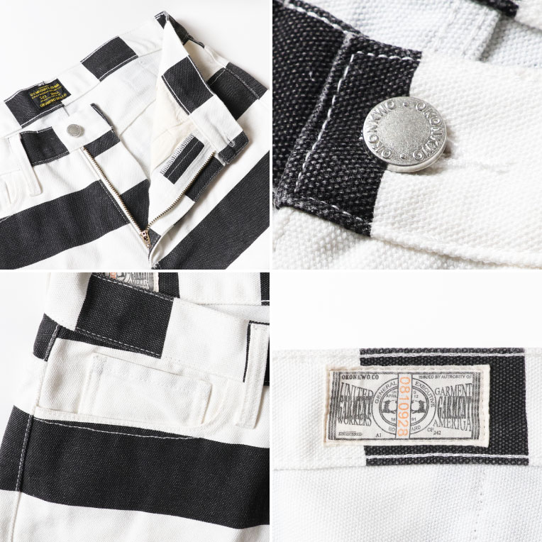 INDIGO SEA / インディゴシー INS261 WIDE STRIPED PRISON MOTORSYCLE