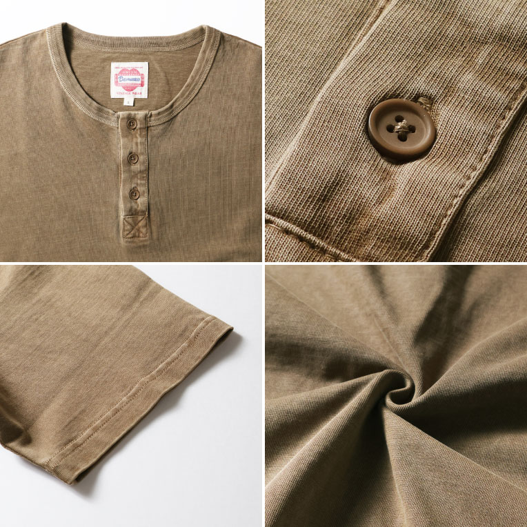 INDIGO SEA / インディゴシー INS267 THREE BUTTON HENLEY SHIRT