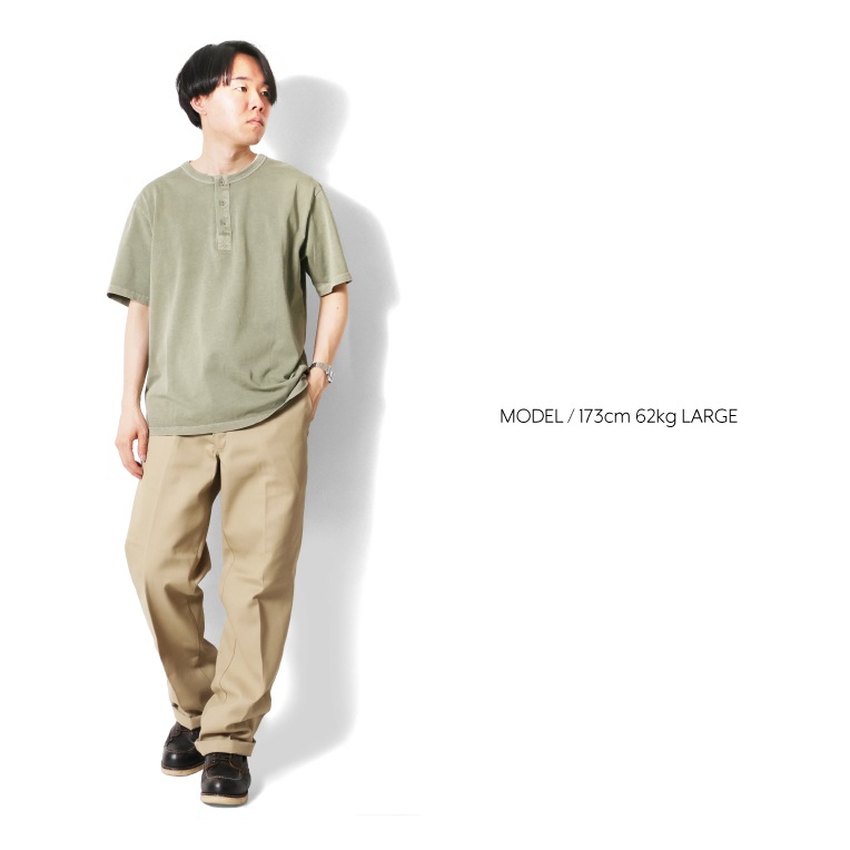 INDIGO SEA / インディゴシー INS267 THREE BUTTON HENLEY SHIRT
