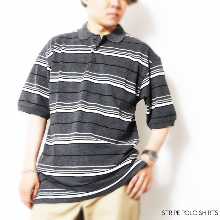 CALTOP / キャルトップ CLTP333 STRIPE POLO SHIRTS