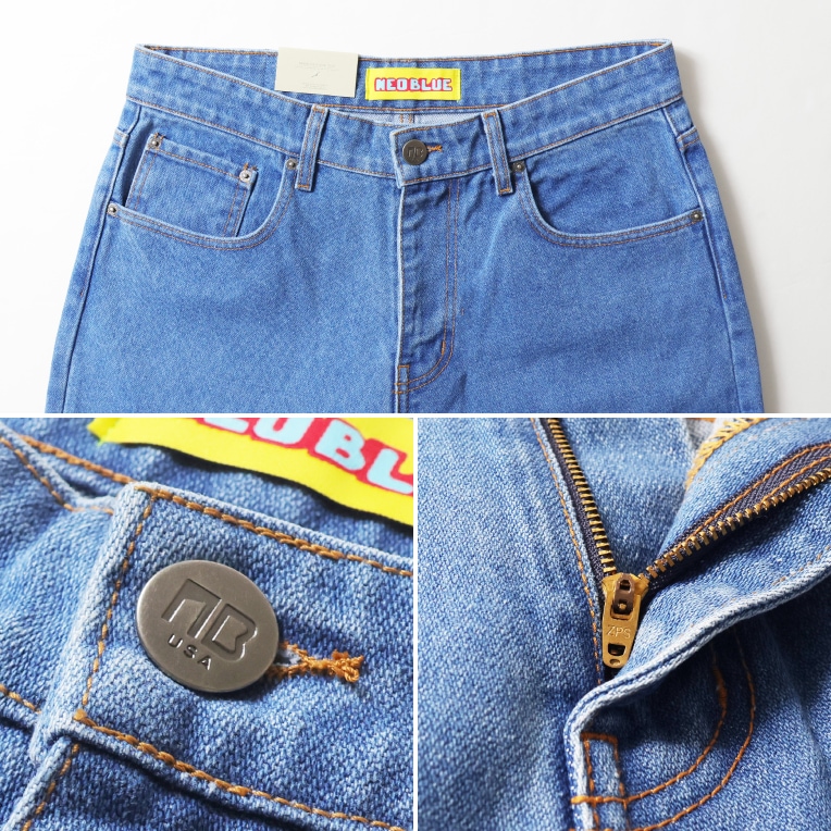 NEO BLUE / ネオブルー NEO244 MEDIUM BLUE BAGGY JEANS / ミディアム