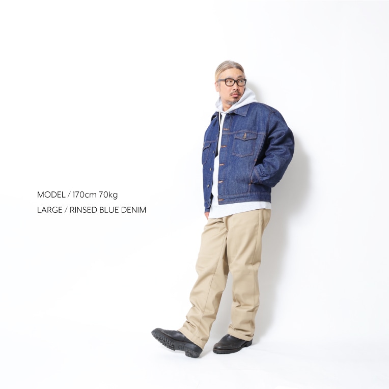 ジャケット・アウター Prison Blues 660 RINSED WESTERN JACKET S Western Jacket Rinsed Black Lined