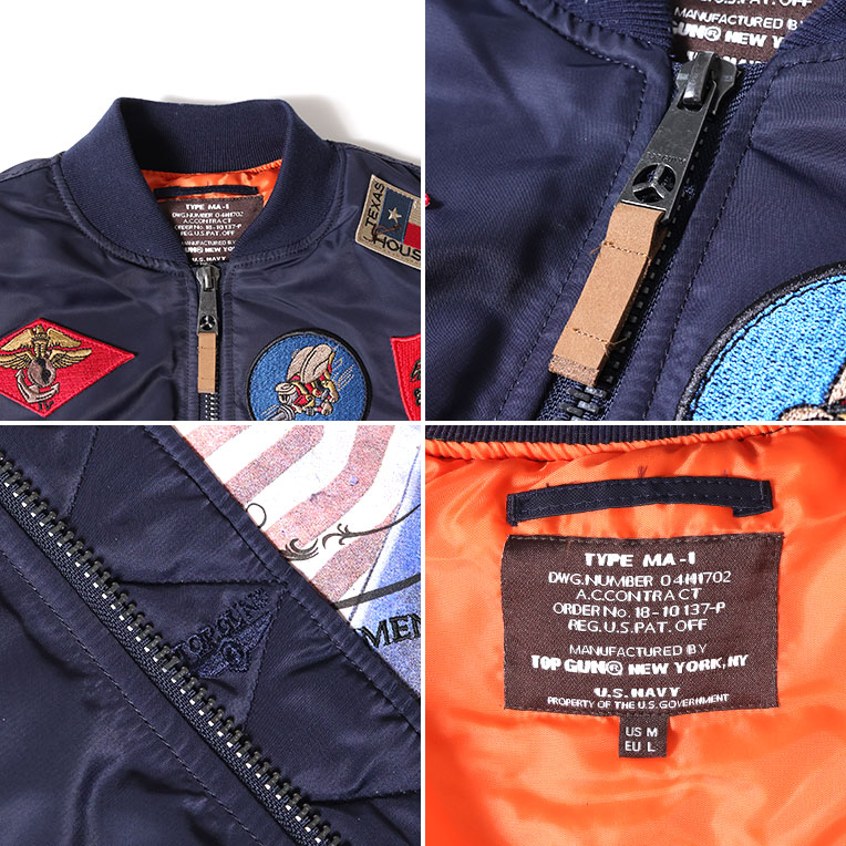 TOP GUN / トップガン TOPGUN001 TOP GUN MA-1 NYLON BOMBER JACKET