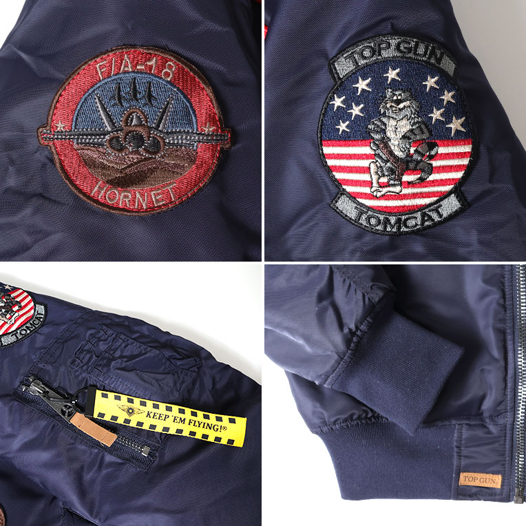 TOP GUN / トップガン TOPGUN001 TOP GUN MA-1 NYLON BOMBER JACKET