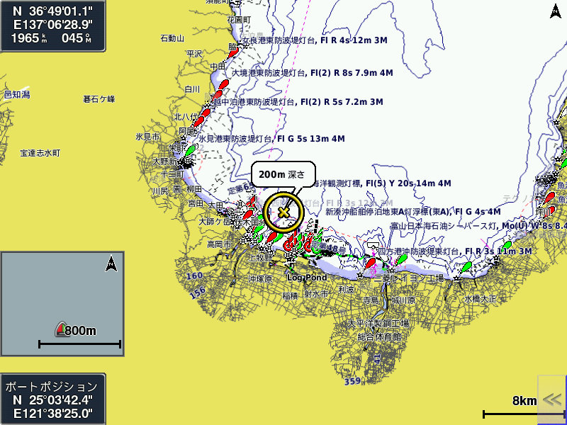 シャイニングゴールデン Garmin 魚群探知機用newpec沿岸潮汐 海底地形