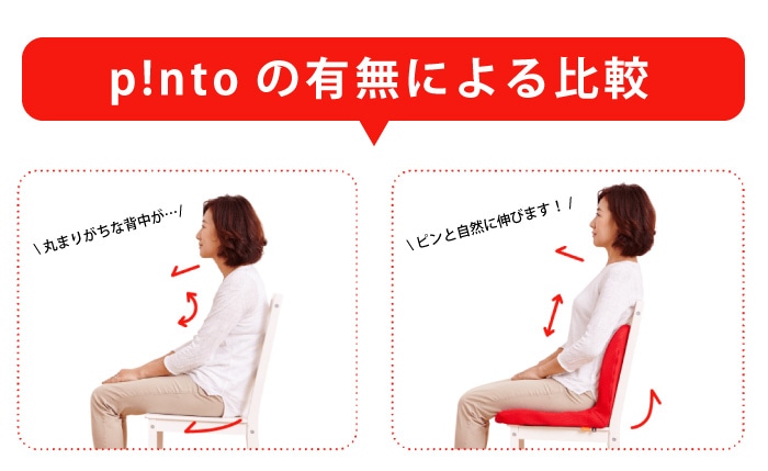 姿勢矯正クッション椅子 p!nto（ピント）（姿勢矯正/椅子/クッション 