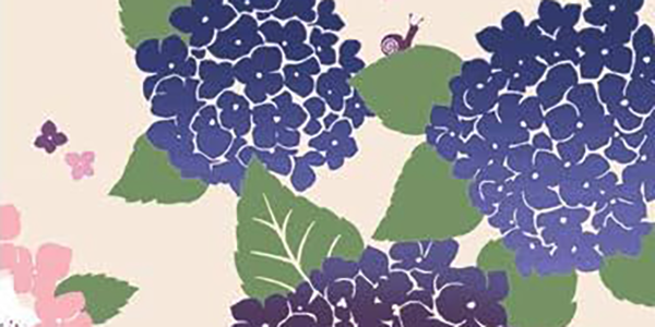 絵てぬぐい あじさいの庭｜▽アイテム・用途で選ぶ,絵てぬぐい,絵