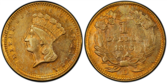 アンティークコイン アメリカ ゴールドダラー1ドル金貨 1861-D G＄1
