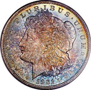 アンティークコイン アメリカ 1ドル モルガン銀貨1921-D ＄1 PCGS MS67