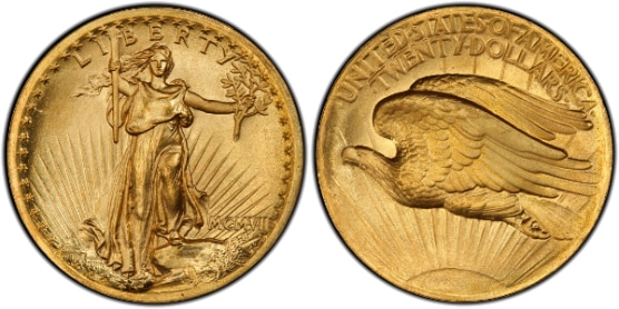 アンティークコイン アメリカ 20ドル金貨セントゴーデンズ 1924 ＄20