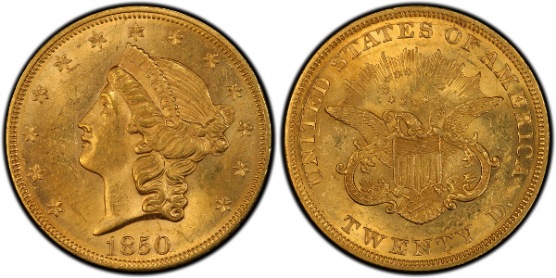 アンティークコイン アメリカ 20ドル金貨リバティヘッド 1895-S ＄20