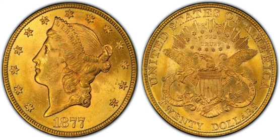 アンティークコイン アメリカ 20ドル金貨リバティヘッド1893-S ＄20