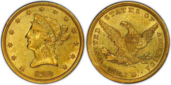 アンティークコイン アメリカ 10ドル金貨リバティヘッド 1893 ＄10 NGC