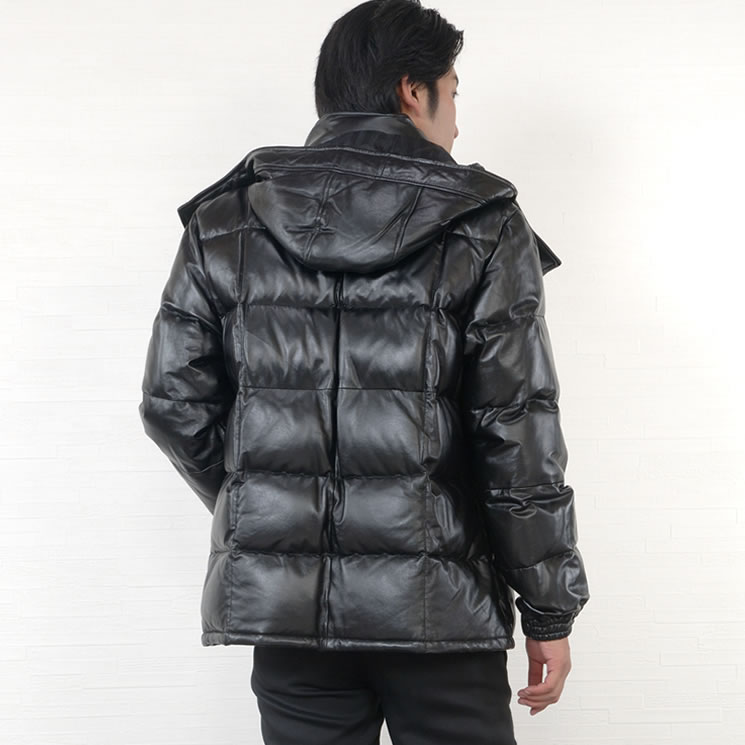 COGGIOLA [コッジョラ] メンズ レザー ソフトラム ダウン ジャケット