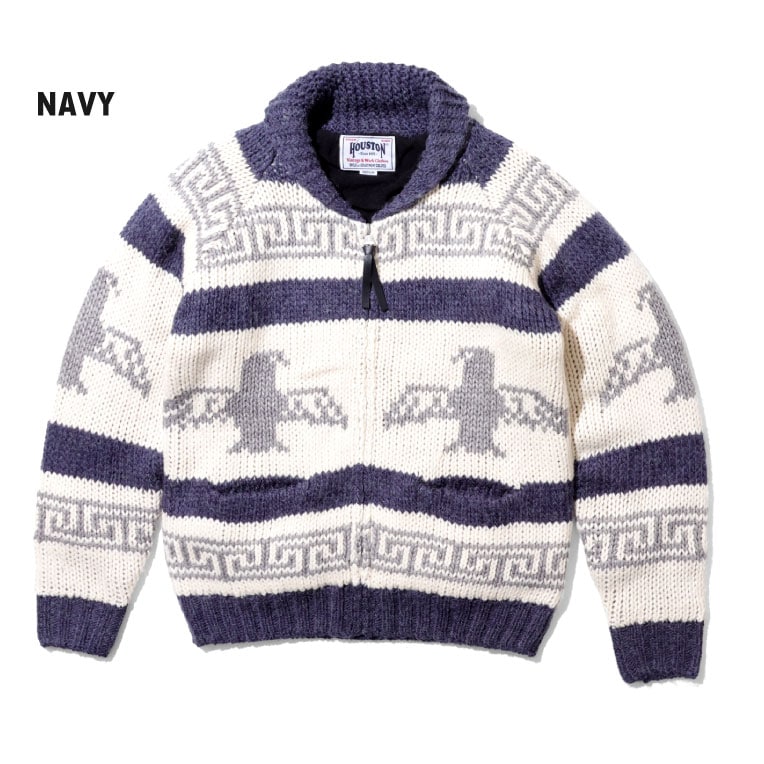 HOUSTON / ヒューストン 22143 COWICHAN KNIT CARDIGAN(BIRD