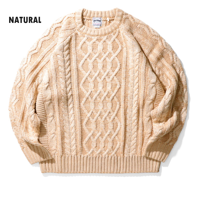 HOUSTON / ヒューストン 22149 ROUGH GAUGE KNIT SWEATER / ローゲージ