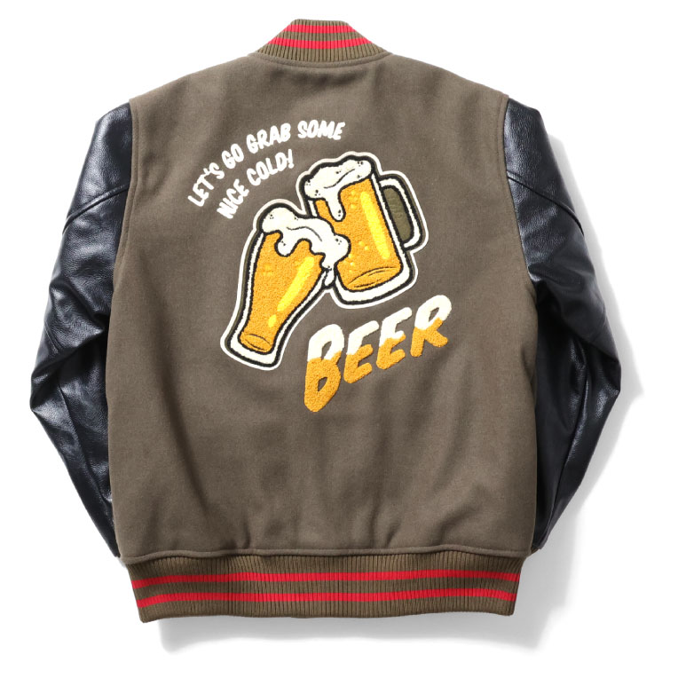 HOUSTON / ヒューストン 51274 MELTON AWARD JACKET (BEER)/ メルトン