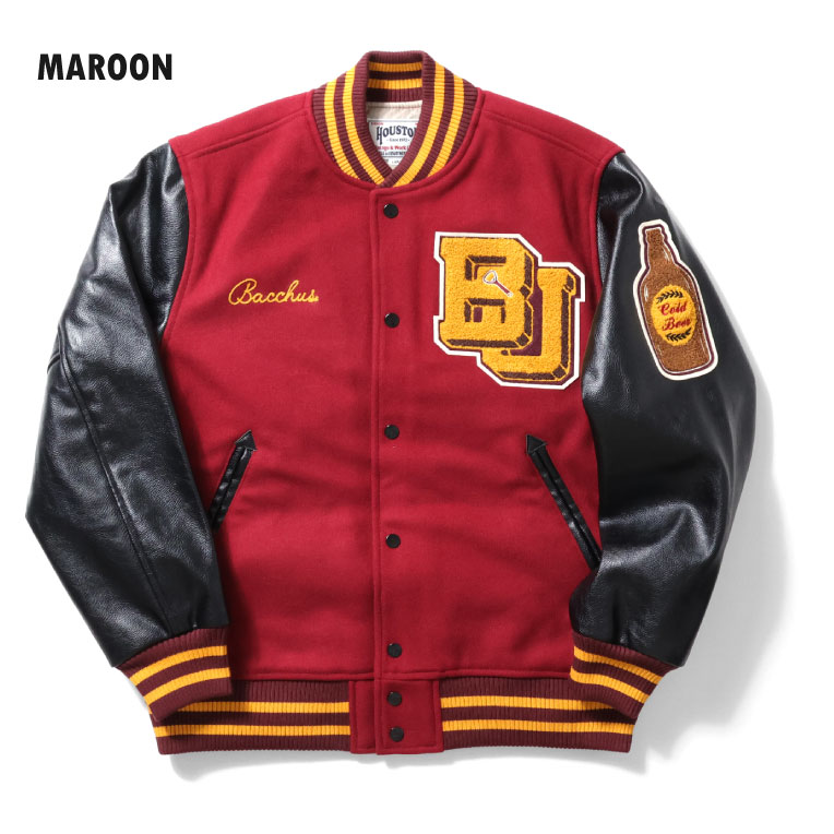 HOUSTON / ヒューストン 51274 MELTON AWARD JACKET (BEER)/ メルトン