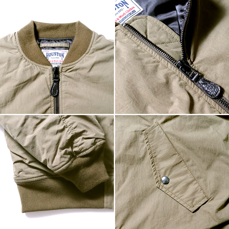 HOUSTON / ヒューストン 51308 N/C LIGHT MA-1 FLIGHT JACKET / ライトMA-1フライトジャケット  -全3色- | ブランド別カテゴリー,HOUSTON,2023秋冬モデル,アウター | HOUSTON