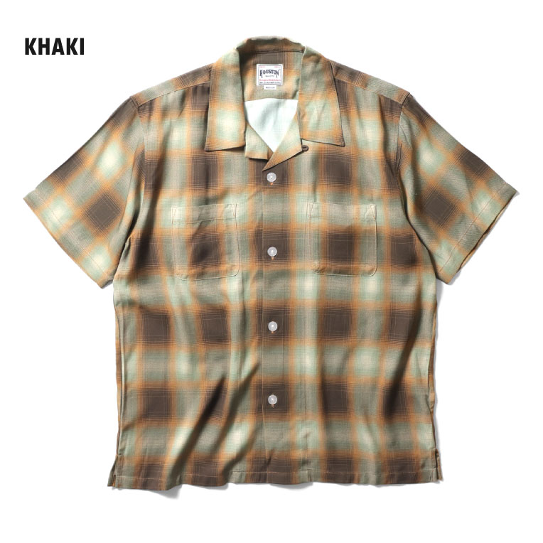 HOUSTON / ヒューストン 40988 OMBRE CHECK S/S SHIRT 