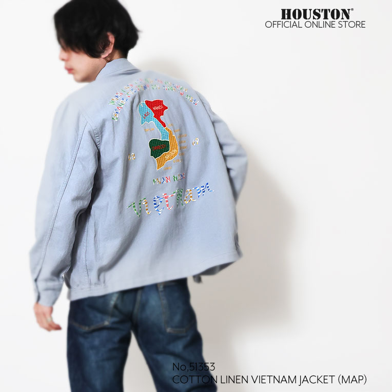 HOUSTON / ヒューストン 51353 COTTON LINEN VIETNAM JACKET (MAP 