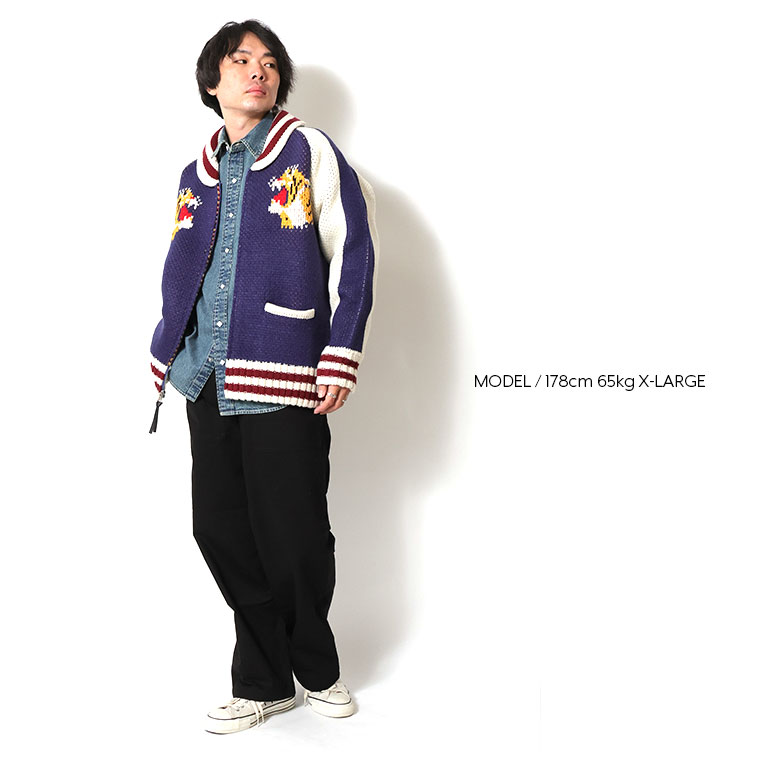 HOUSTON / ヒューストン 22315 COWICHAN SWEATER (TIGER)/ カウチン