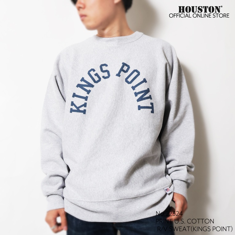 HOUSTON / ヒューストン 22324 PRINT U.S. COTTON R/V SWEAT(KINGS