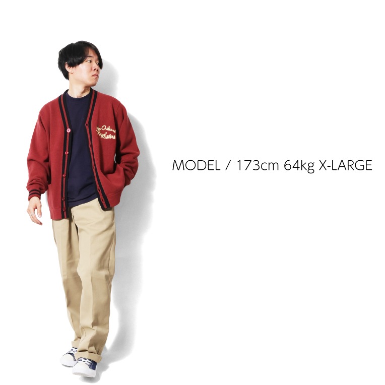 HOUSTON / ヒューストン 22342 COTTON CARDIGAN (CAR CLUB) / コットン