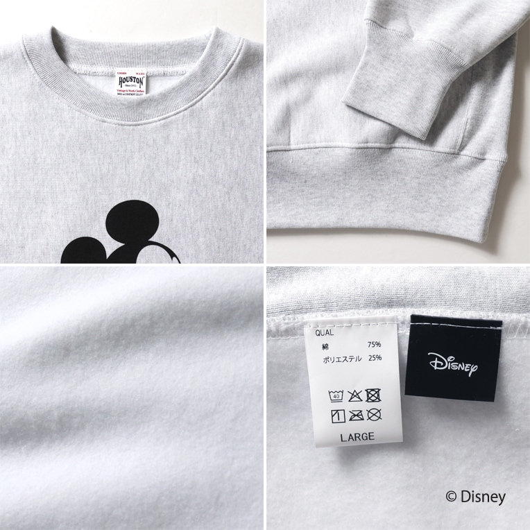 HOUSTON / ヒューストン 22365 【HOUSTON】 MICKEY MOUSE C/N SWEAT