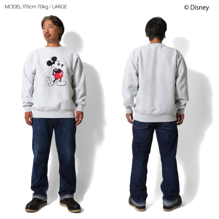 HOUSTON / ヒューストン 22365 【HOUSTON】 MICKEY MOUSE C/N SWEAT
