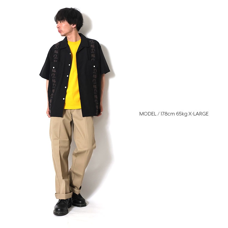 HOUSTON / ヒューストン 41219 EMB CUBA SHIRT(福) /キューバシャツ