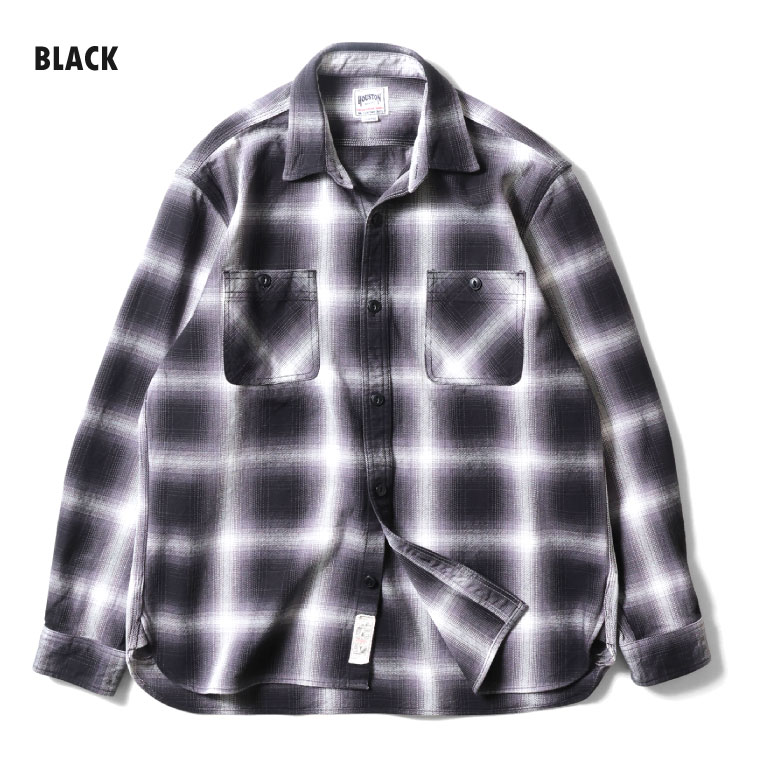 HOUSTON / ヒューストン 41252 OMBRE CHECK VIYELLA SHIRT / オン