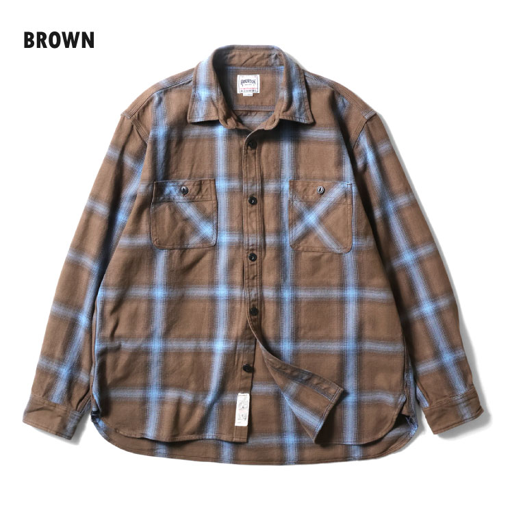 HOUSTON / ヒューストン 41252 OMBRE CHECK VIYELLA SHIRT / オン