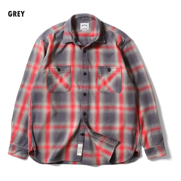 HOUSTON / ヒューストン 41252 OMBRE CHECK VIYELLA SHIRT / オン