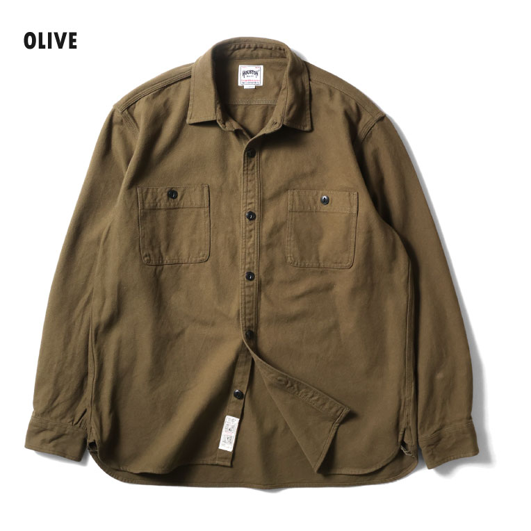 HOUSTON / ヒューストン 41254 SOLID VIYELLA SHIRT / ソリッドビエラ